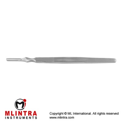 Scalpel Handle No. 7K Solid, Short Stainless Steel, 12.5 cm - 5"